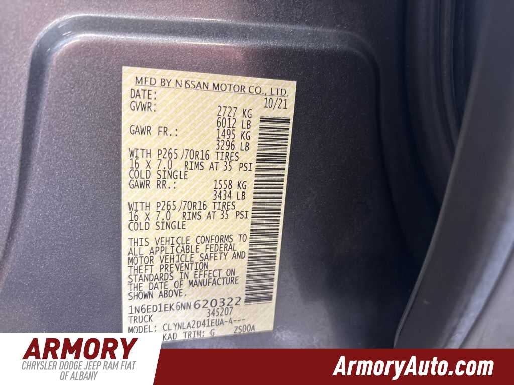 2022 Nissan Frontier S