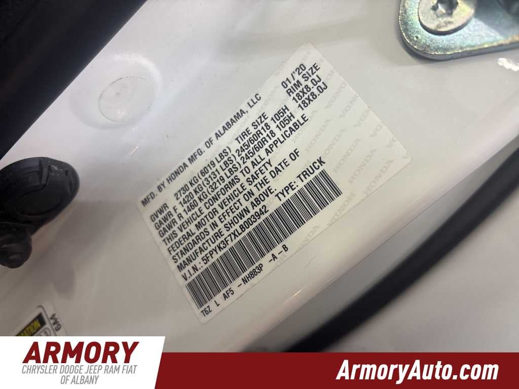 2020 Honda Ridgeline RTL-E