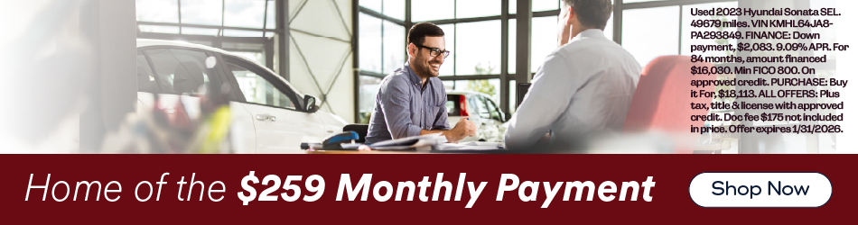 $259 Monthly Payment